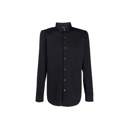 THEORY Темно-синие мужские рубашки