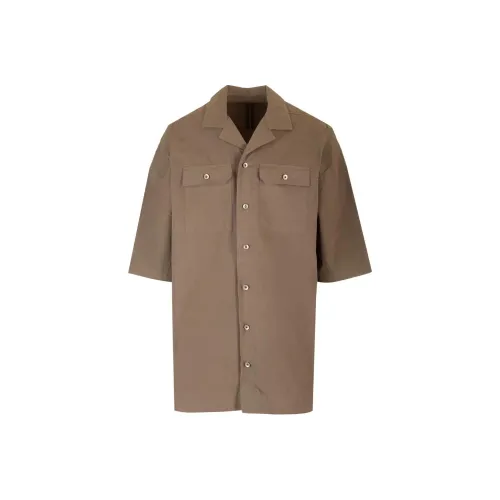 Rick Owens DRKSHDW Рубашка Мужская Серый Коричневый