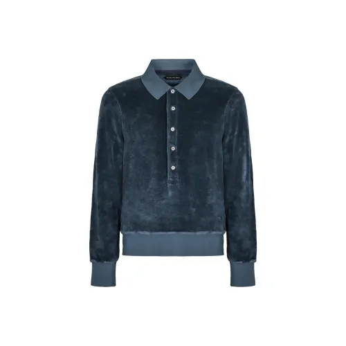 TOM FORD Мужская поло синего цвета