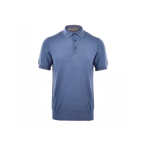 Corneliani Мужская поло синего цвета