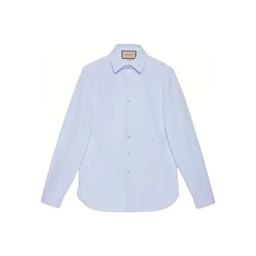 GUCCI Lido Рубашка Мужская Светло-Синяя