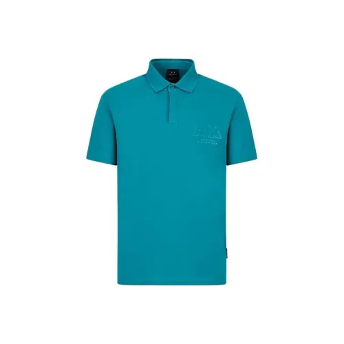 ARMANI EXCHANGE Небесно-голубая мужская поло рубашка