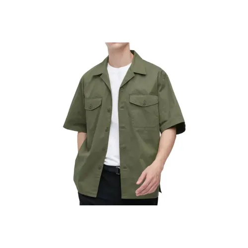 UNIQLO Оливковые Мужские Рубашки