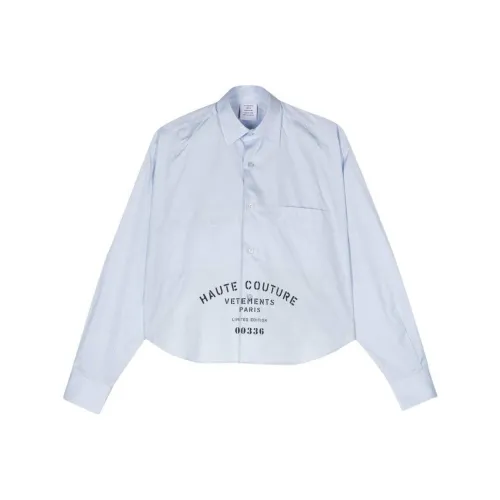 Vetements SS24 Рубашка Мужская Светло-Синяя