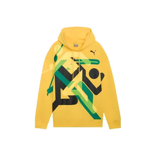 PUMA Толстовка Мужская Желтая Зеленая