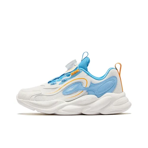 ERKE KIDS' Повседневный Низкий Топ Микрокристалл Белый/Pool Синий Школьный