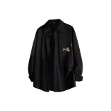 [Thickened и с флисовой подкладкой] Черный (Логотип Ma Life of Happiness на груди)