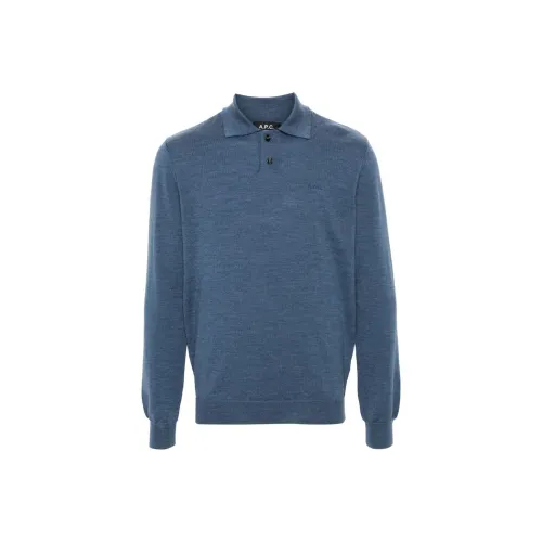 A.P.C. Joint Paragraph Blue Men's Polo