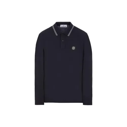 STONE ISLAND Поло Мужское Темно-Синий
