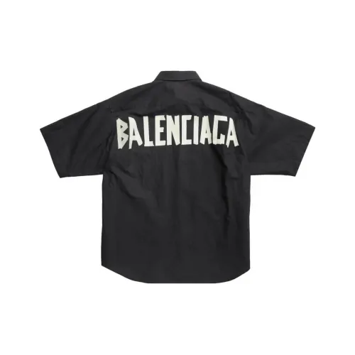 Balenciaga SS23 Рубашка Регулярного Кроя Мужская Черная