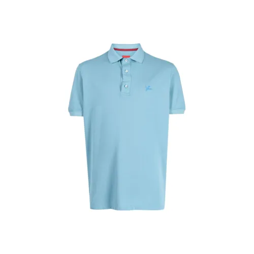 Isaia Polo мужское, цвет вискозный синий