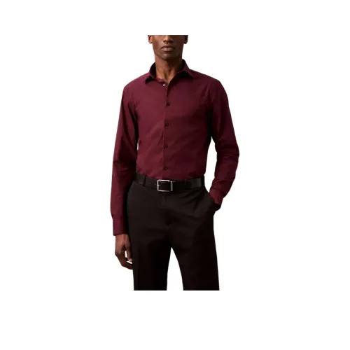 CALVIN KLEIN Рубашка Мужская Бордовая