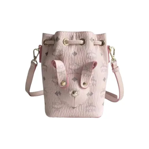 MCM Visetos Кожа Сумка-ведро Сумка через плечо Экстра Маленькая Женская Розовая