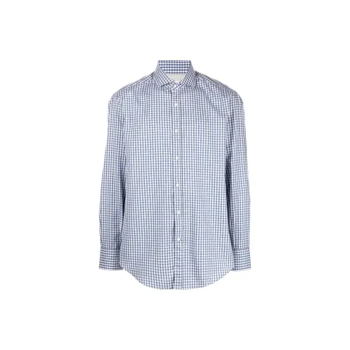BRUNELLO CUCINELLI Рубашка Мужская Синяя