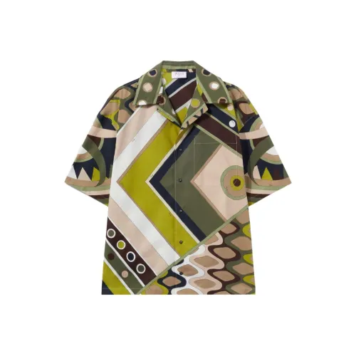 EMILIO PUCCI Рубашка Мужская Хаки Зеленая