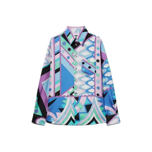 EMILIO PUCCI Blue Men's Shirts EMILIO PUCCI Синий Мужские Рубашки