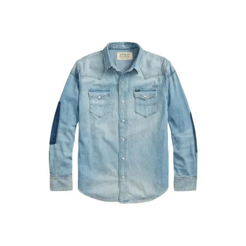 Polo Ralph Lauren Blue Men's Shirts Поло Ralph Lauren Синие Мужские Рубашки