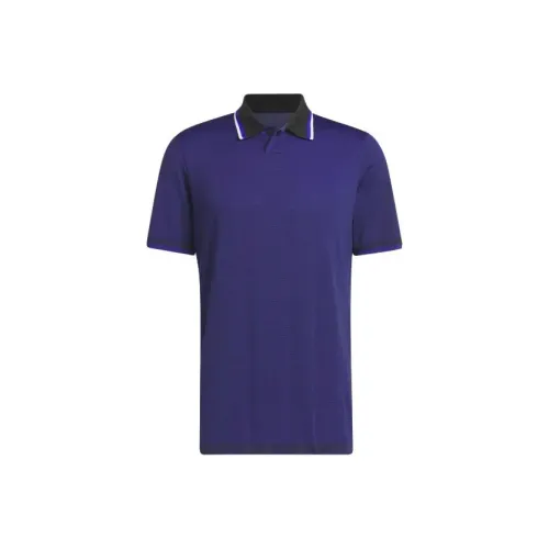 Adidas Черный/Прозрачный Синий Мужское Поло