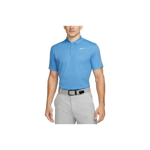 Nike Озерно-голубой Мужское Поло