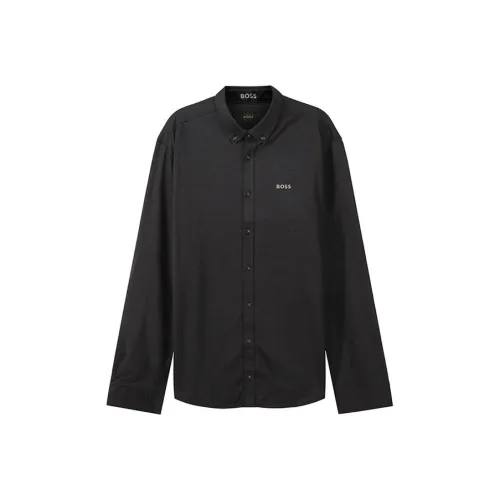 Hugo Boss Черный Серый Цвет Мужские Рубашки
