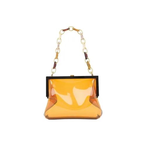 SAINT LAURENT Сумка через плечо из ПВХ Женская Желтая