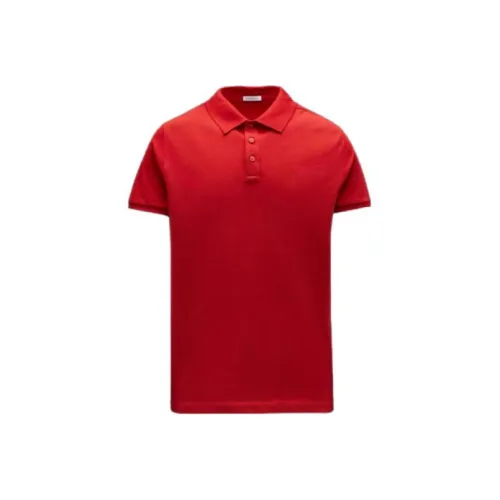 Moncler Red Men's Polo Монклер Красный Мужское Поло