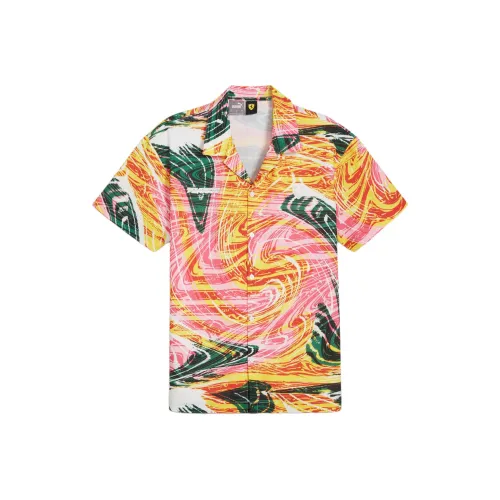 PUMA Scuderia Ferrari Race Crew Мужской Motorsport Рубашка Мужской Speed Желтый