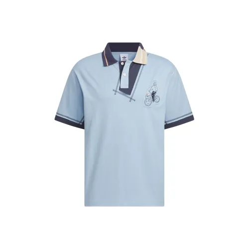 adidas originals Небесно-голубой Унисекс Поло