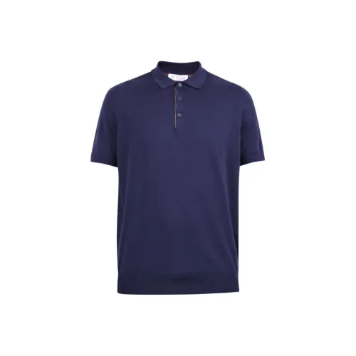 BRUNELLO CUCINELLI Blue Men's Polo