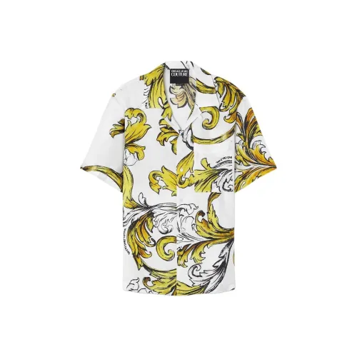 VERSACE Рубашка Мужская Желто-Белая