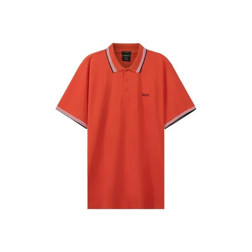 Hugo Boss SS22 Поло Мужское Оранжевое Красное