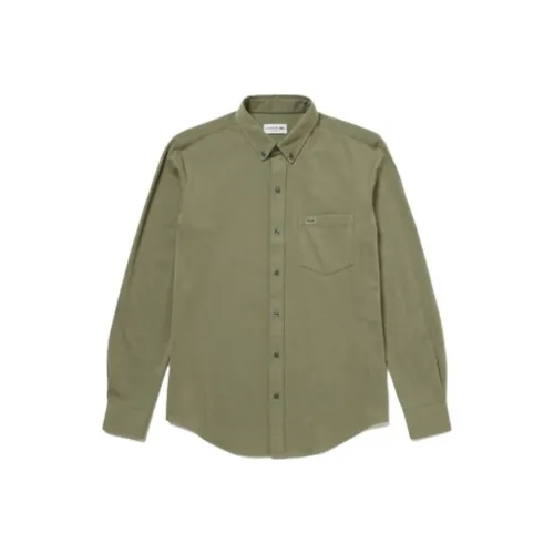 Lacoste Рубашка Мужская Хаки Оливковая