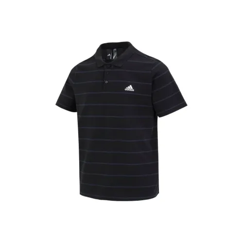 Adidas Мужское Поло Черное