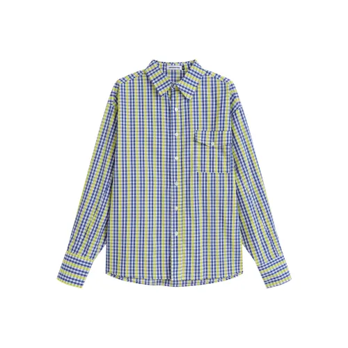 ANTERIORLOVED Рубашка Унисекс Синий Клетка