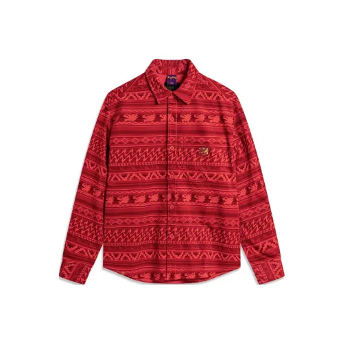 LINING Rijin Doujin Collection Рубашка Мужская Вермильон С принтом по всей поверхности