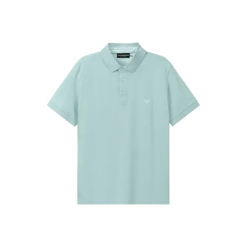 EMPORIO ARMANI FW24 Поло Мужское Мятно-Зеленый