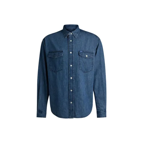 Hugo Boss Мужские Синие Рубашки