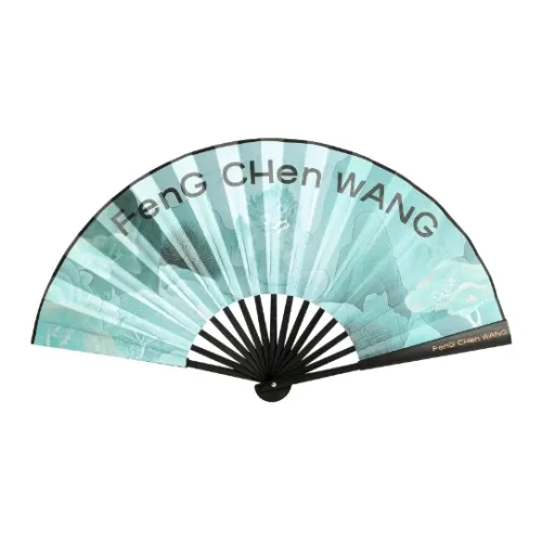 Feng Chen Wang Mountain and sea Классический Divine Beasts Бамбук Веер Унисекс