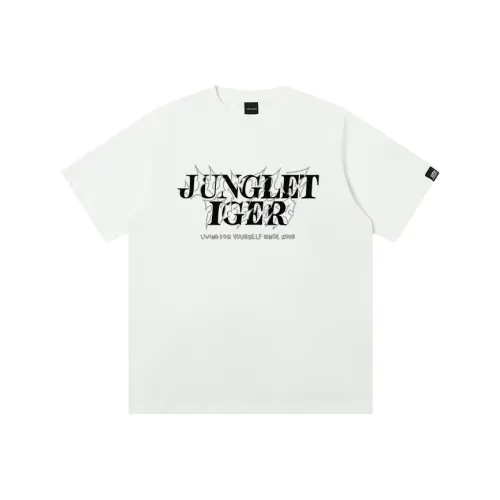 JUNGLE TIGER T-рубашка унисекс черный белый серый