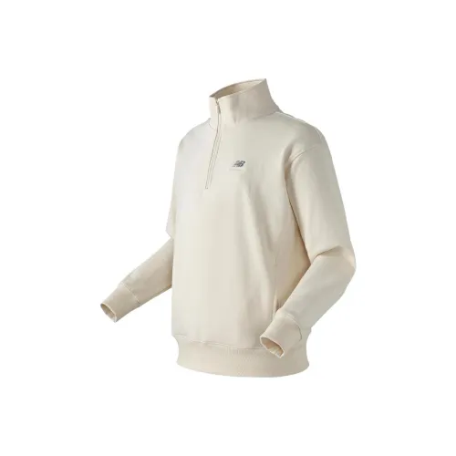 New Balance Свитшот Мужской Бежевый