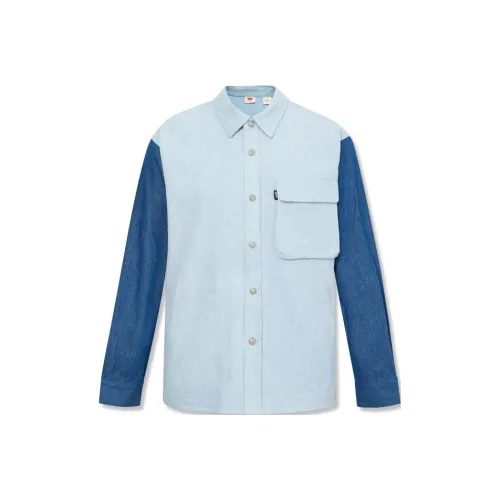 Levis Blue Men's Shirts Левис Синие Мужские Рубашки