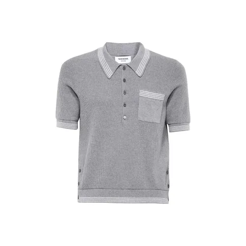 THOM BROWNE Серый Мужской Поло