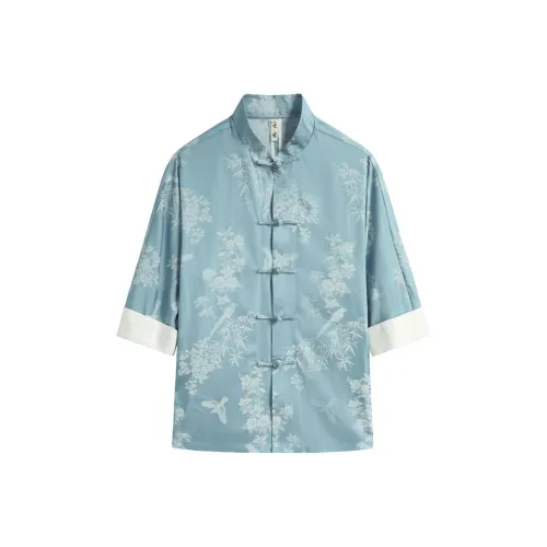 XUANSHENG Небесно-голубой Мужские Рубашки