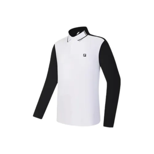 FILA GOLF серия SS25 Поло Мужское Темно-черное