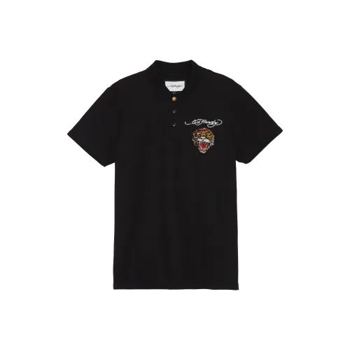 Ed Hardy Classic Series Мужская черная поло рубашка