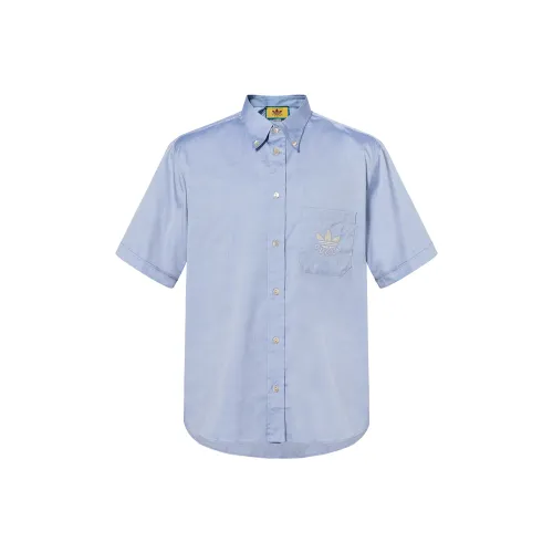 GUCCI X ADIDAS SS22 Рубашка Унисекс Light Синий