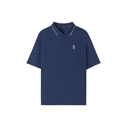 Skechers SS25 Поло Мужское Морской Синий