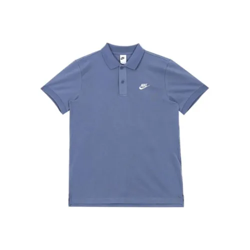 Nike рассеянный синий мужской поло