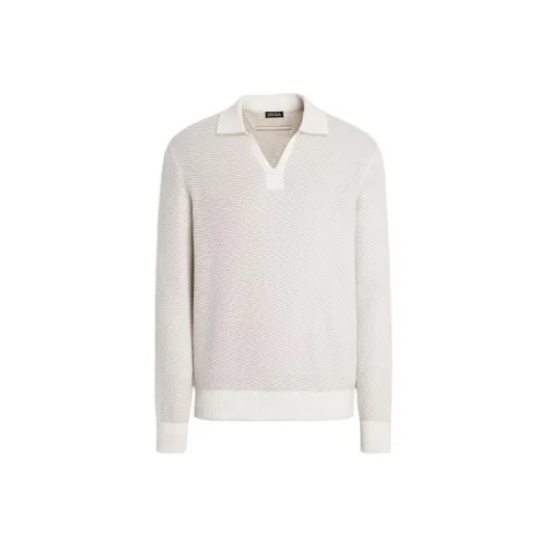 Ermenegildo Zegna Белая Мужская Рубашка Поло