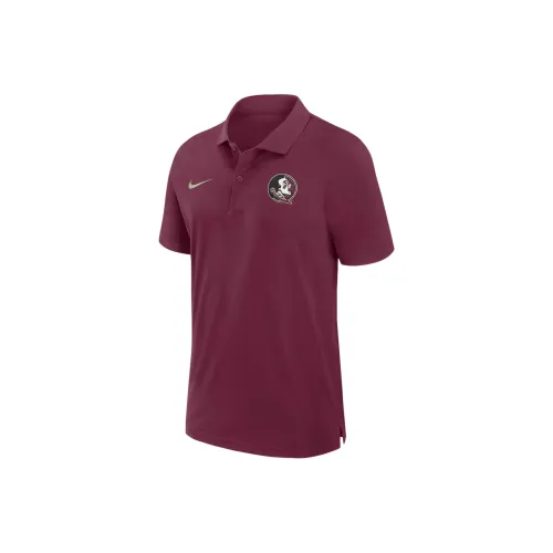 nike Dri Fit College Florida State Seminoles Sideline Polo Мужской Гранатовый Красный